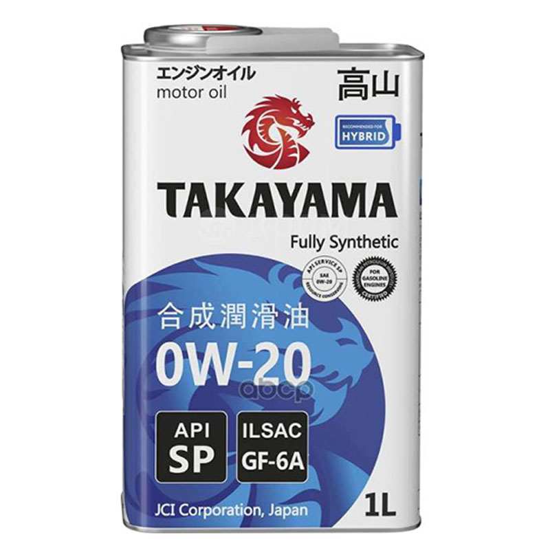 TAKAYAMA SAE 0W-20, ILSAC GF-6A, API SP, 1L