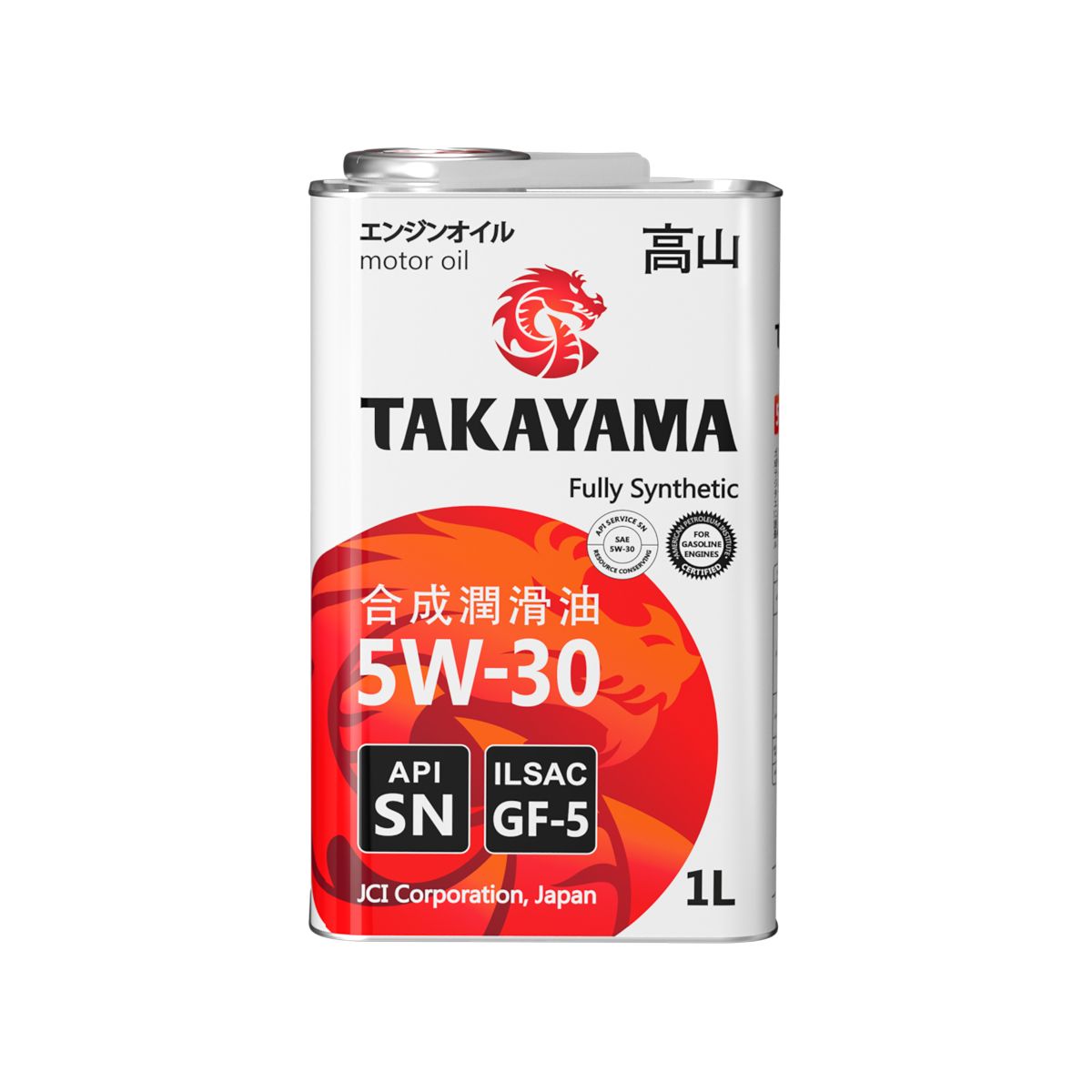 TAKAYAMA SAE 5W-30 ILSAC GF-5 API SN, пластик, 1L