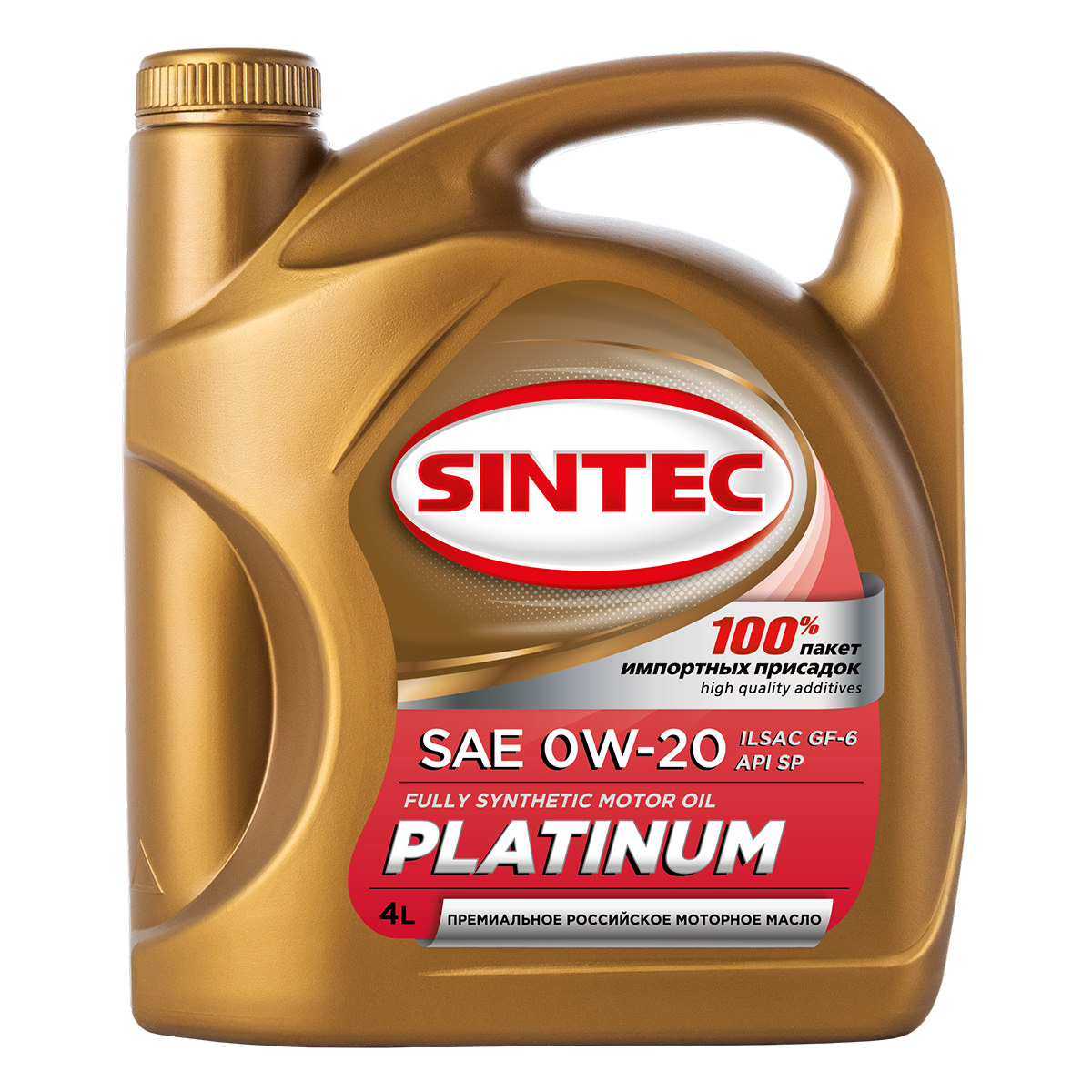 SINTEC PLATINUM SAE 0W-20 API SP ILSAC GF-6, 4L