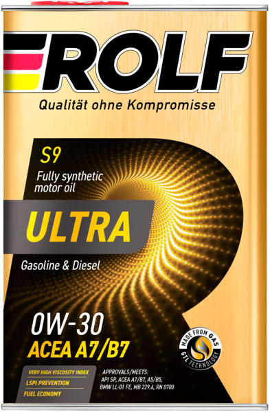 Rolf Ultra SAE 0W-30 ACEA A7/B7 API SP (металл), 4L