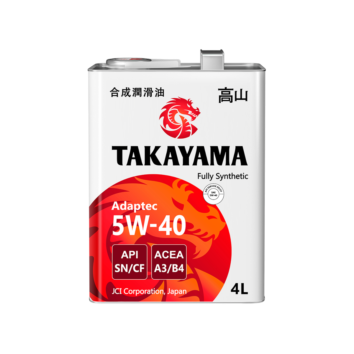 Takayama Adaptec SAE 5W-40 ACEA A3/B4 API SN/CF (металл), 4L