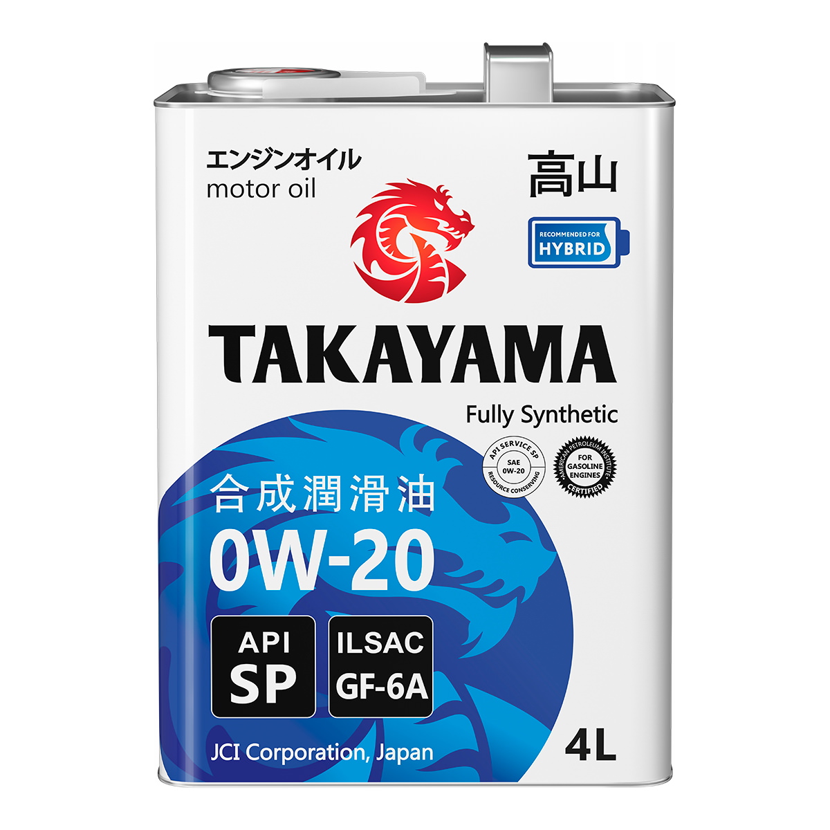 TAKAYAMA SAE 0W-20 ILSAC GF-6A, API SP 4 л