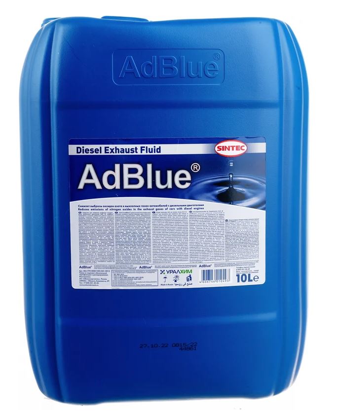 AdBlue Sintec жидкость для системы SCR дизельных двигателей, 10L