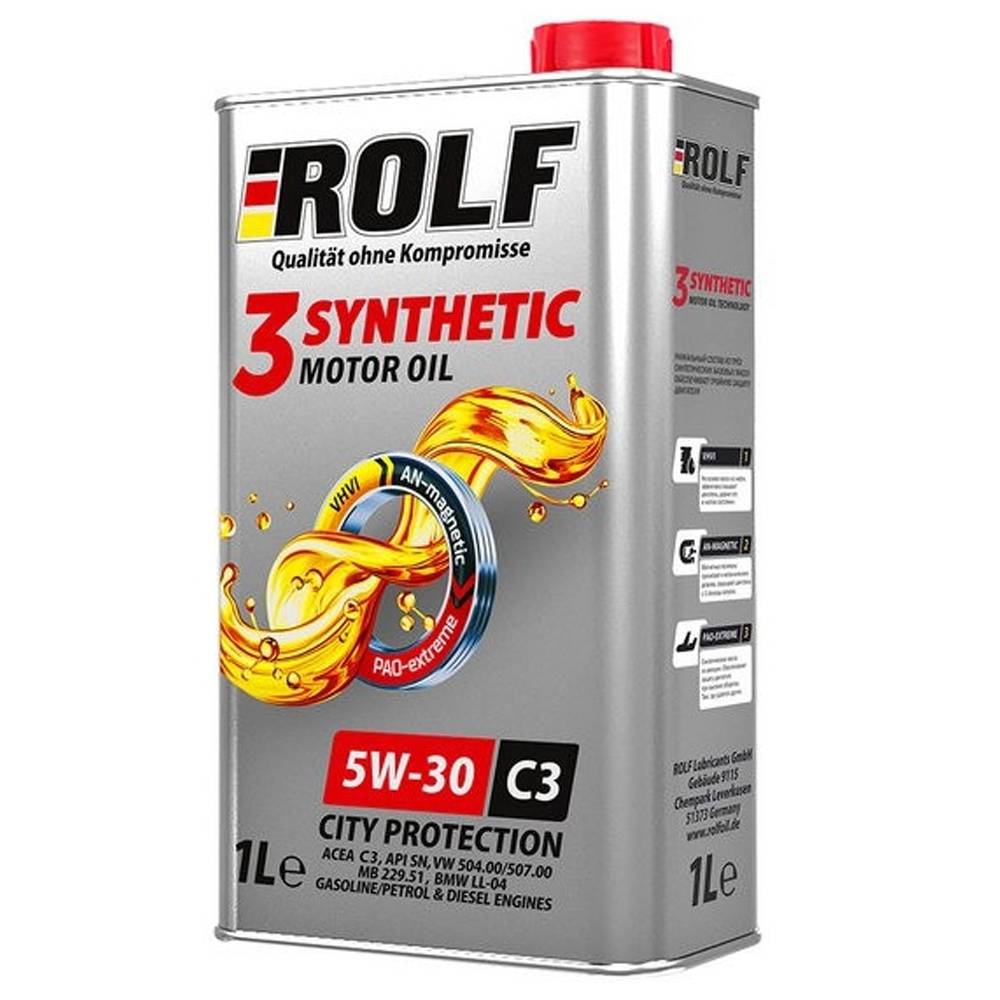 ROLF 3-SYNTHETIC 5W-30 ACEA C3, пластик, 1L