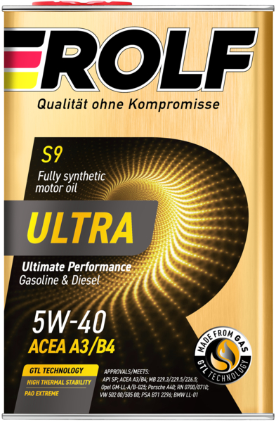 ROLF Ultra SAE 5W-40 ACEA A3/B4 API SP (металл), 4L