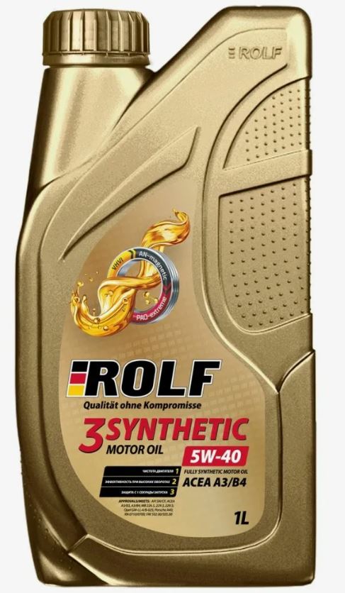 ROLF 3-SYNTHETIC 5W-40 ACEA A3/B4, пластик, 1L