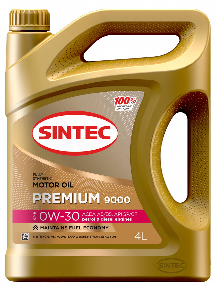 SINTEC PREMIUM 9000 SAE 0W-30 ACEA A5/B5, 4L