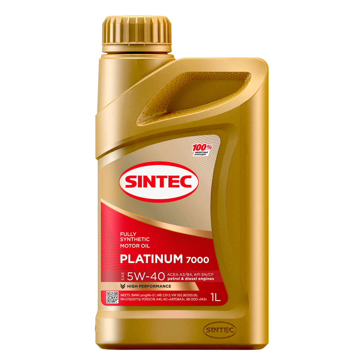 Sintec Platinum 7000 SAE 5W-40 ACEA A3/B4, 1L