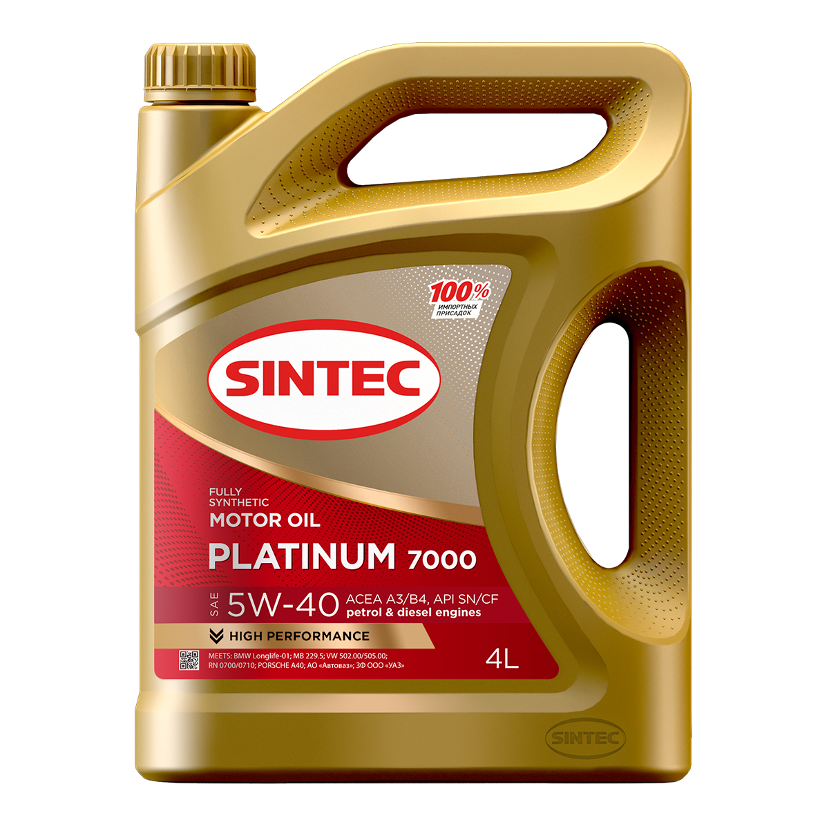 Sintec Platinum 7000 SAE 5W-40 ACEA A3/B4, 4L