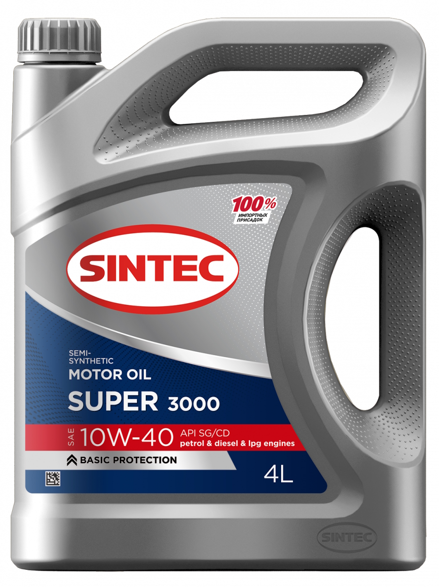 Sintec Super 3000 SAE 10W-40 API SG/CD, 4L