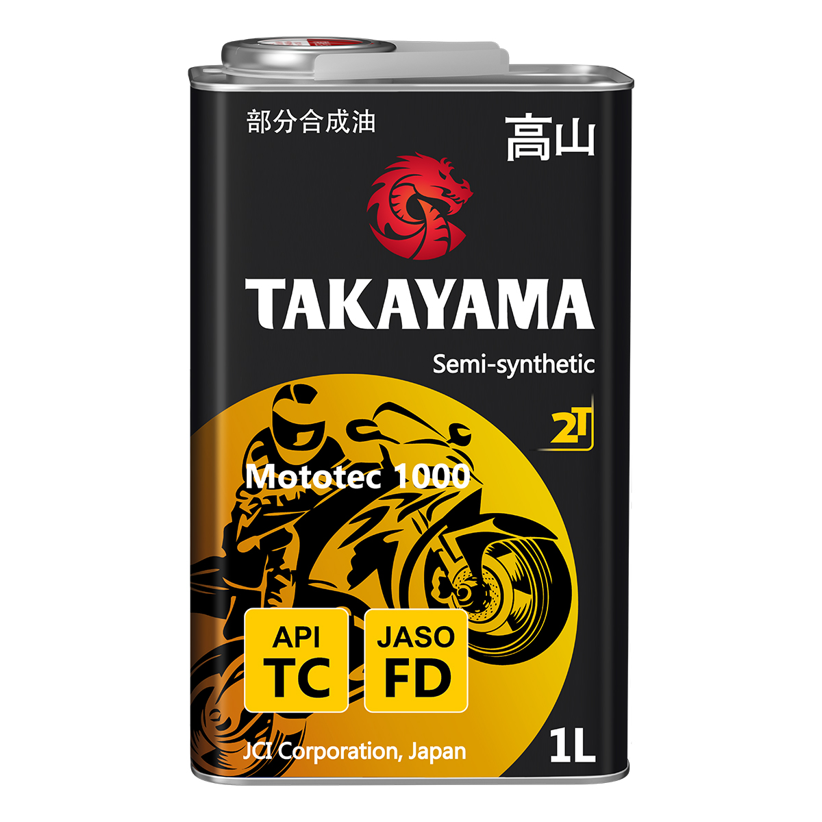 Takayama Mototec 1000 2T API TC JASO FD (металл), 1L