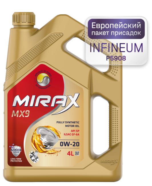 Mirax MX9 SAE 0W-20 ILSAC GF-6A API SP, 4L