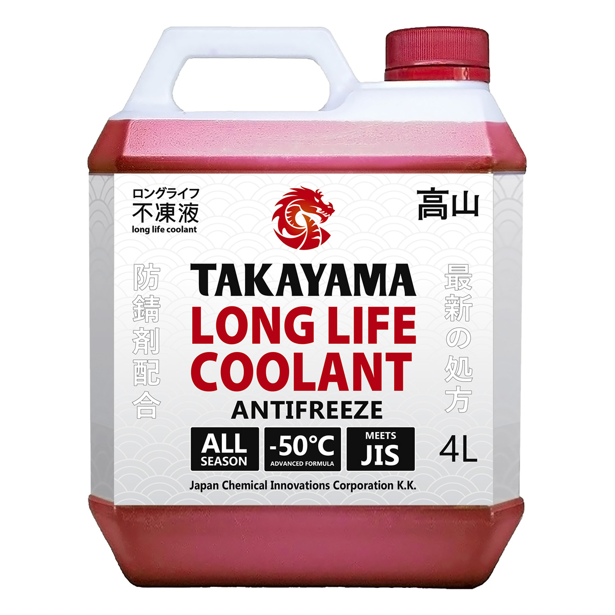 TAKAYAMA Long Life Coolant Red (-50), 4L