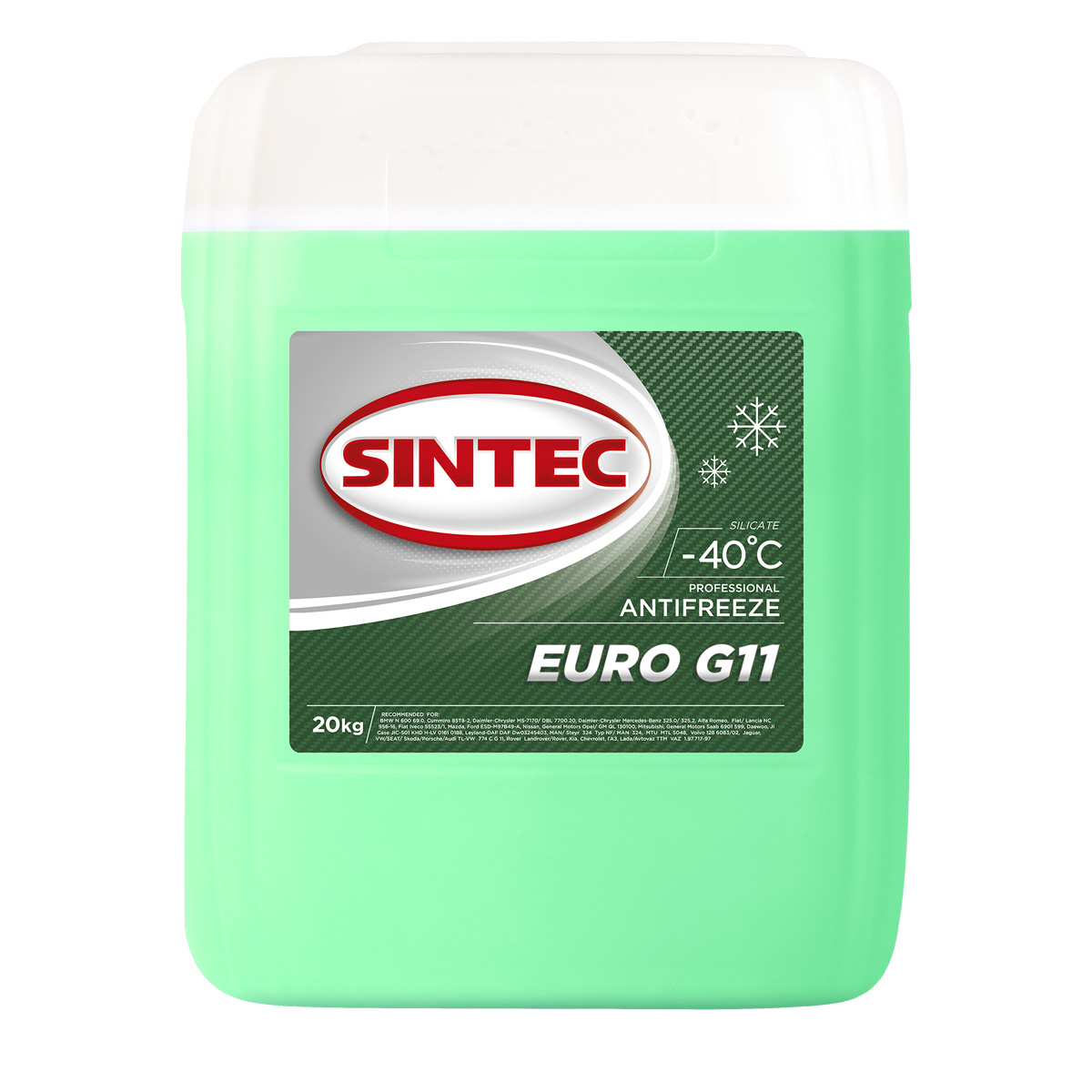 Sintec ANTIFREEZE EURO G11 (-40), 20KG